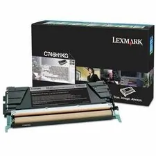 Lexmark C746H1KG — Lexmark High Yield Laser Toner Cartridge - Black - 1 Each - 12000 Pages