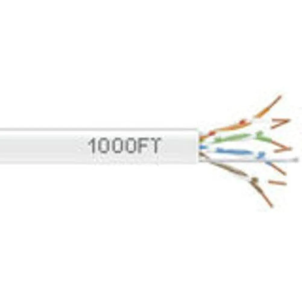 BLACK BOX CORPORATION EYN872A-PB-1000 — CAT6 550-MHZ SOLID ETHERNET BULK CABLE - UNSHIELDED (UTP), CMR PVC, YELLOW, 1000