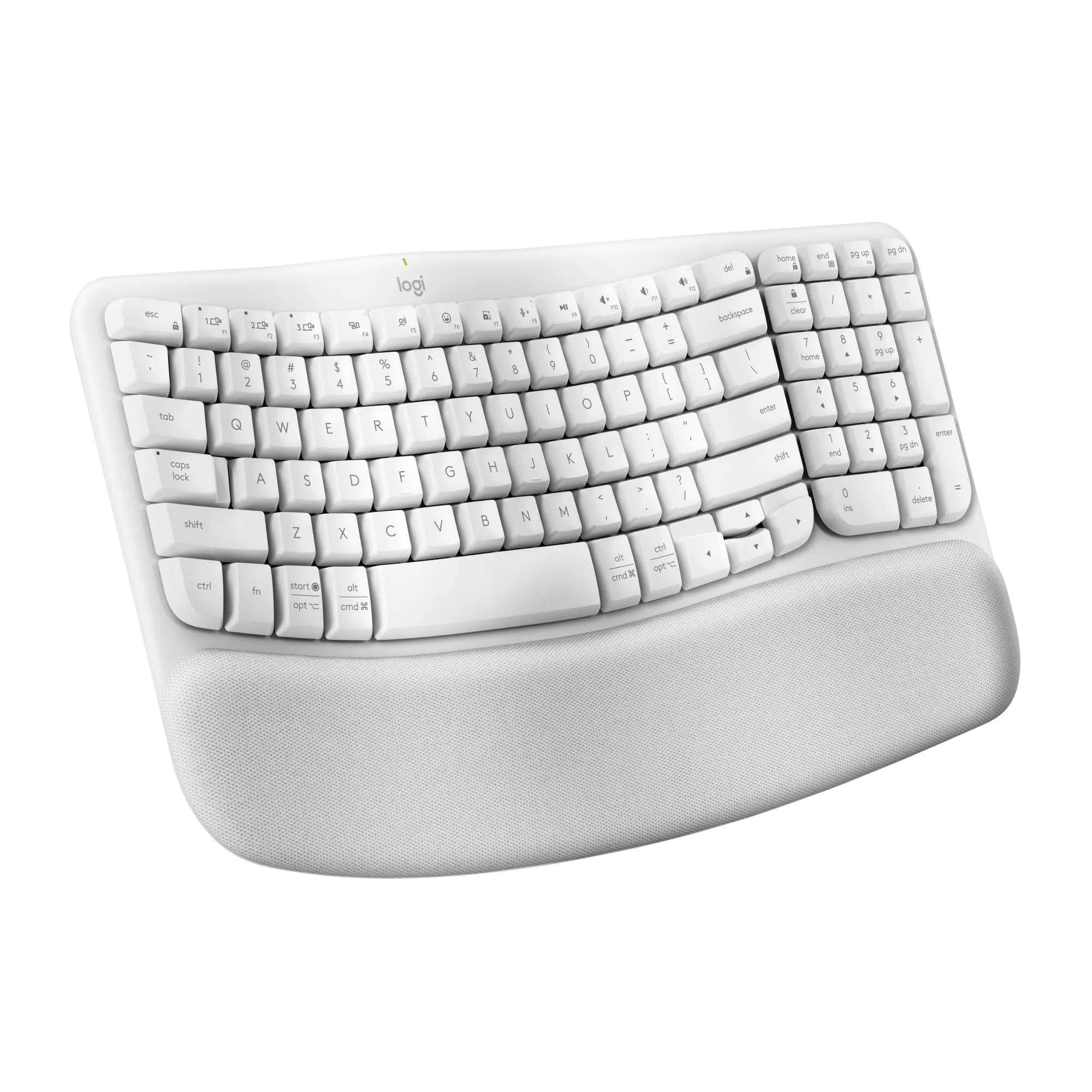 Logitech 920-012275 — WAVE KEYS WIRELESS ERGONOMIC KEYBOARD - OFFWHITE - UNIVERSAL - US