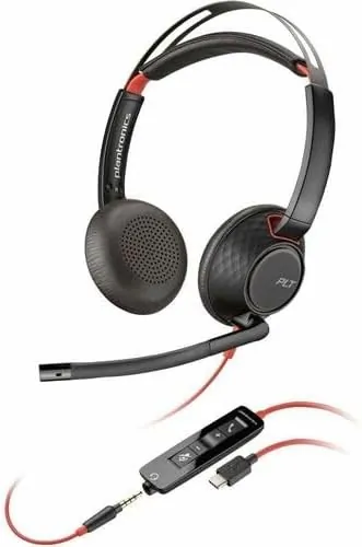 HP 8M3W5AA#ABA — POLY BLACKWIRE 5220 HEADSET +INLINE CABLE +USB-C/A ADAPTER TAA US