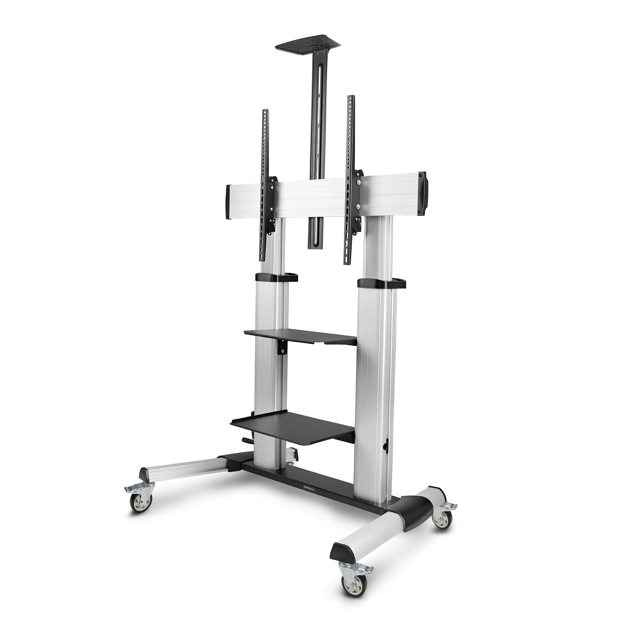 STARTECH 1110C-MOBILE-TV-CART — ROLLING TV CART/STAND ON WHEELS FOR 60-100INCH FLAT SCREENS UP TO 220LB (100KG),