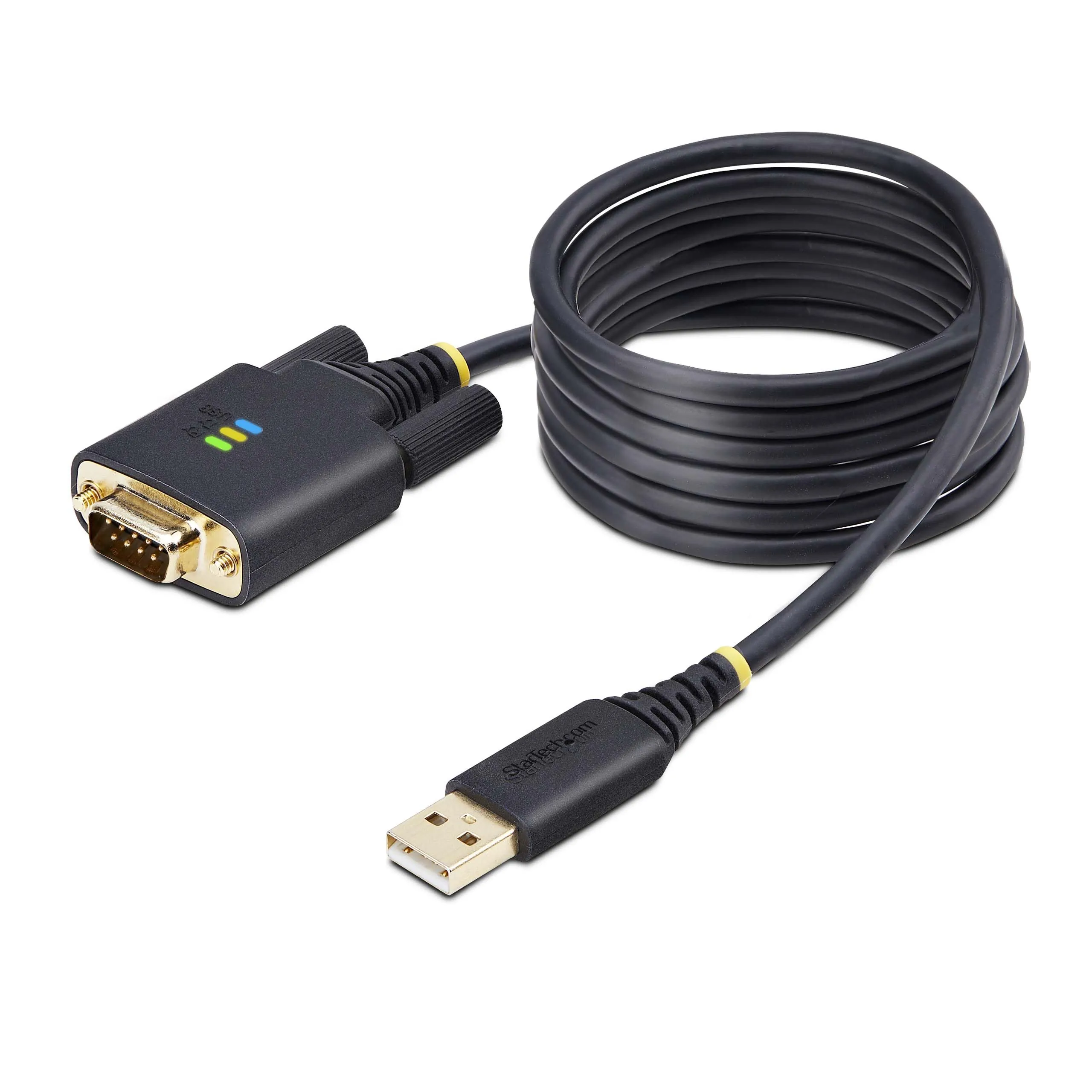 STARTECH 1P6FFCN-USB-SERIAL — 6.6FT (2M) USB TO NULL MODEM SERIAL ADAPTER CABLE, COM RETENTION, FTDI, USB-A TO