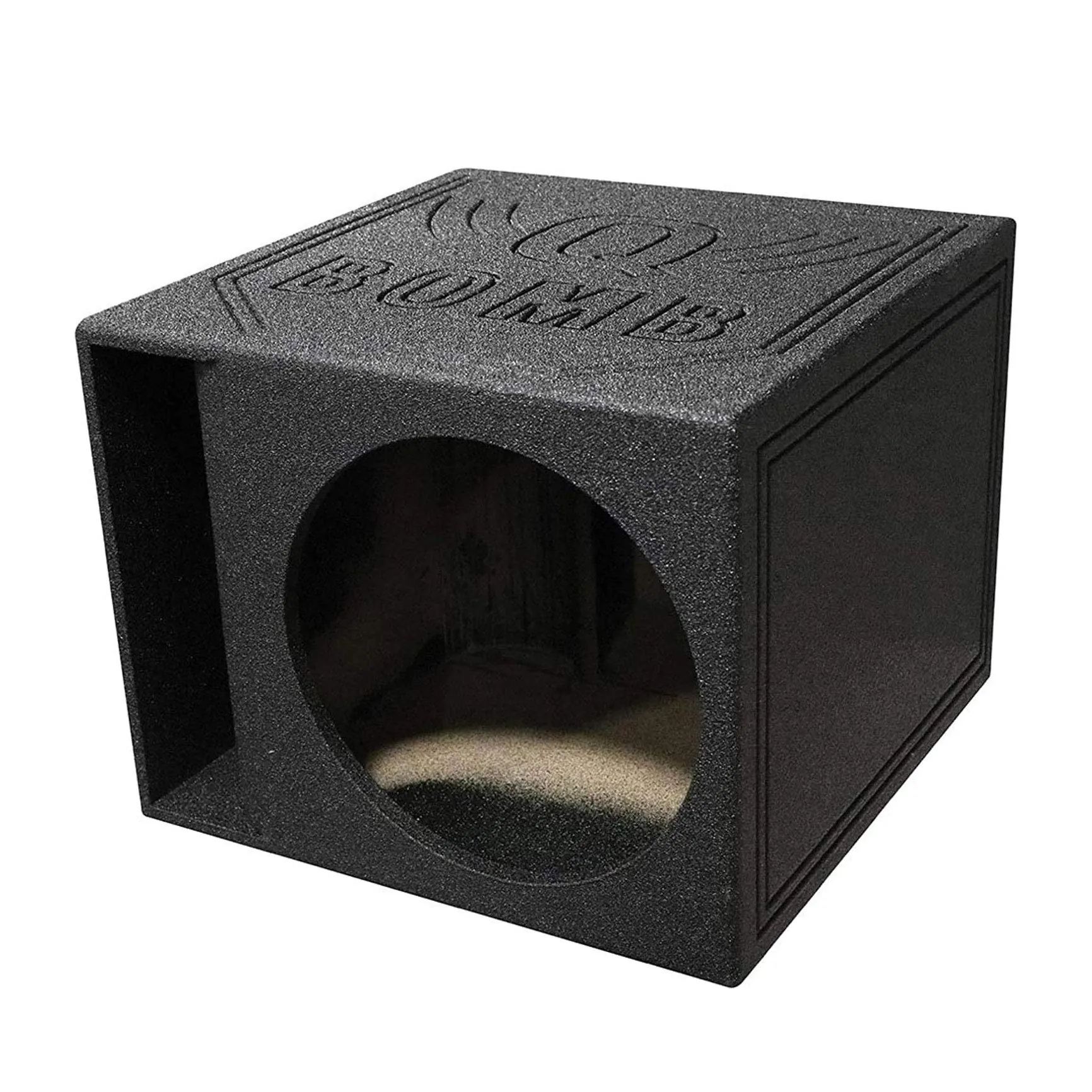 Qpower QBOMB15HPSINGLE — Qpower 15-Inch Horn Ported Enclosure with Spray Liner