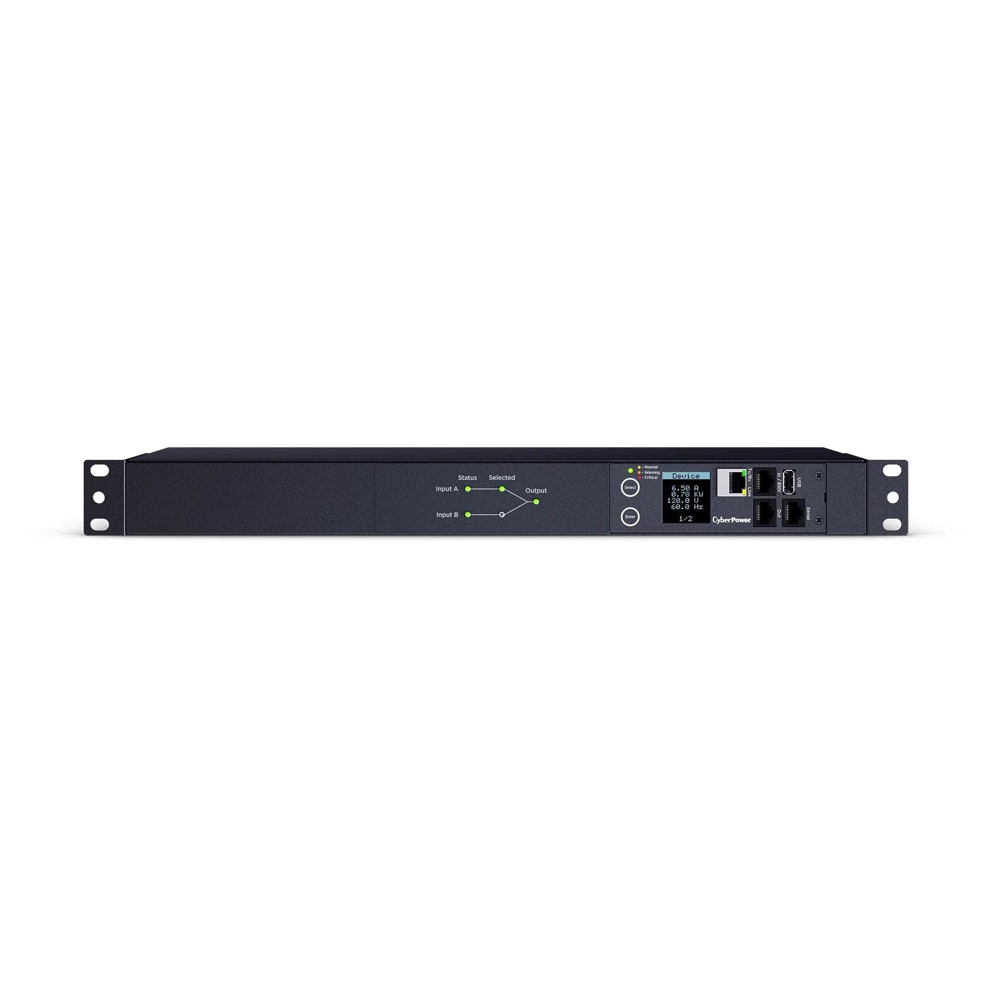 CyberPower PDU44002 — PDU44002 - POWER DISTRIBUTION UNIT - 1U - 100-120V - 10 X NEMA 5-20R - 16A - 3 Y