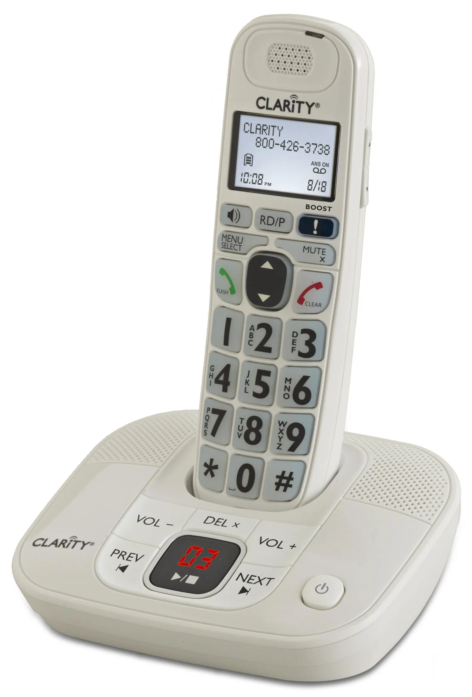 CLARITY D712 — Clarity(R) 53712.000 DECT 6.0 Amplified Cordless Phone System with Digital Answering System