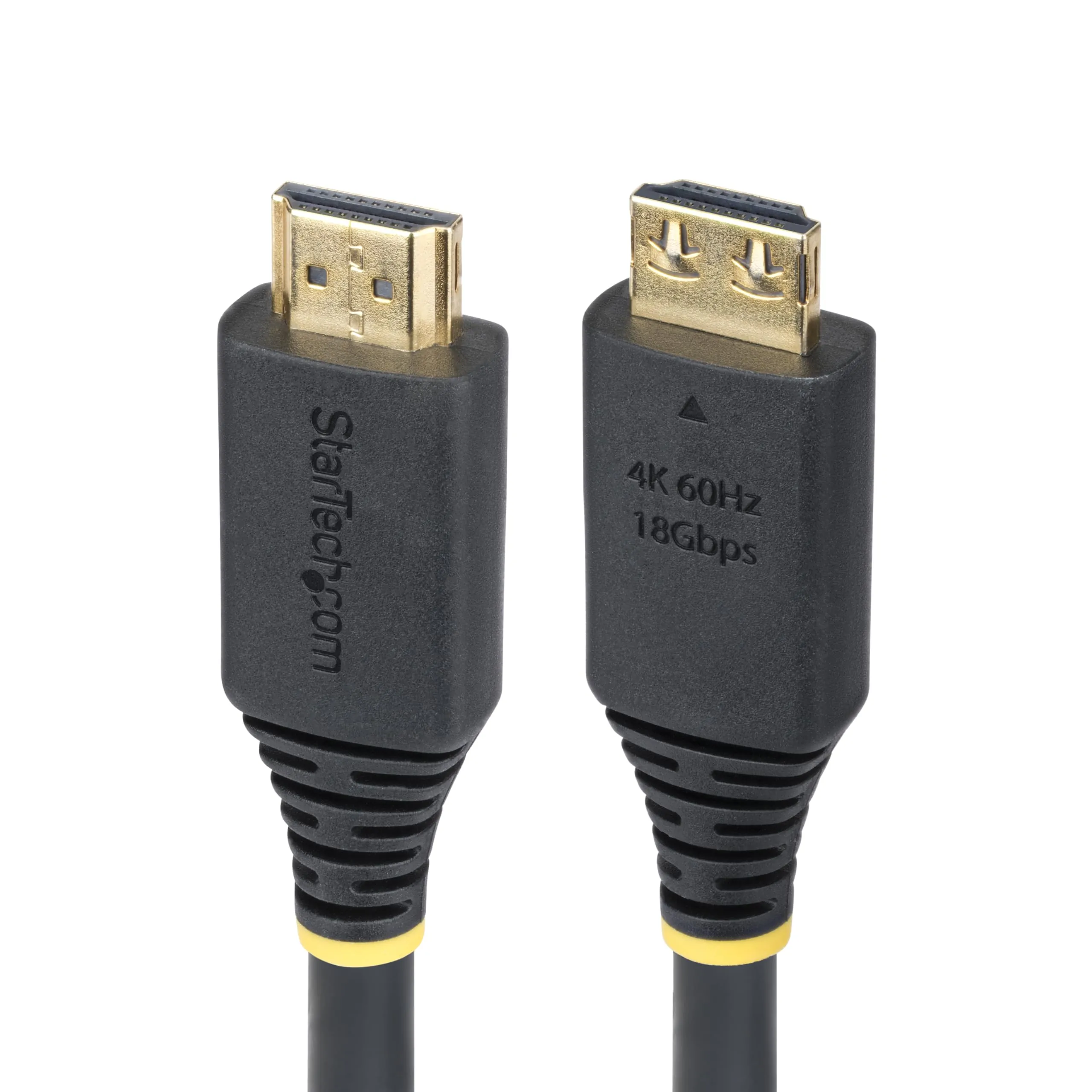 STARTECH HDMI2-CABLE-GRIP-15F — 15FT (4.5M) HIGH SPEED HDMI CABLE WITH GRIPPING CONNECTORS, 4K 60HZ/1440P 144HZ,