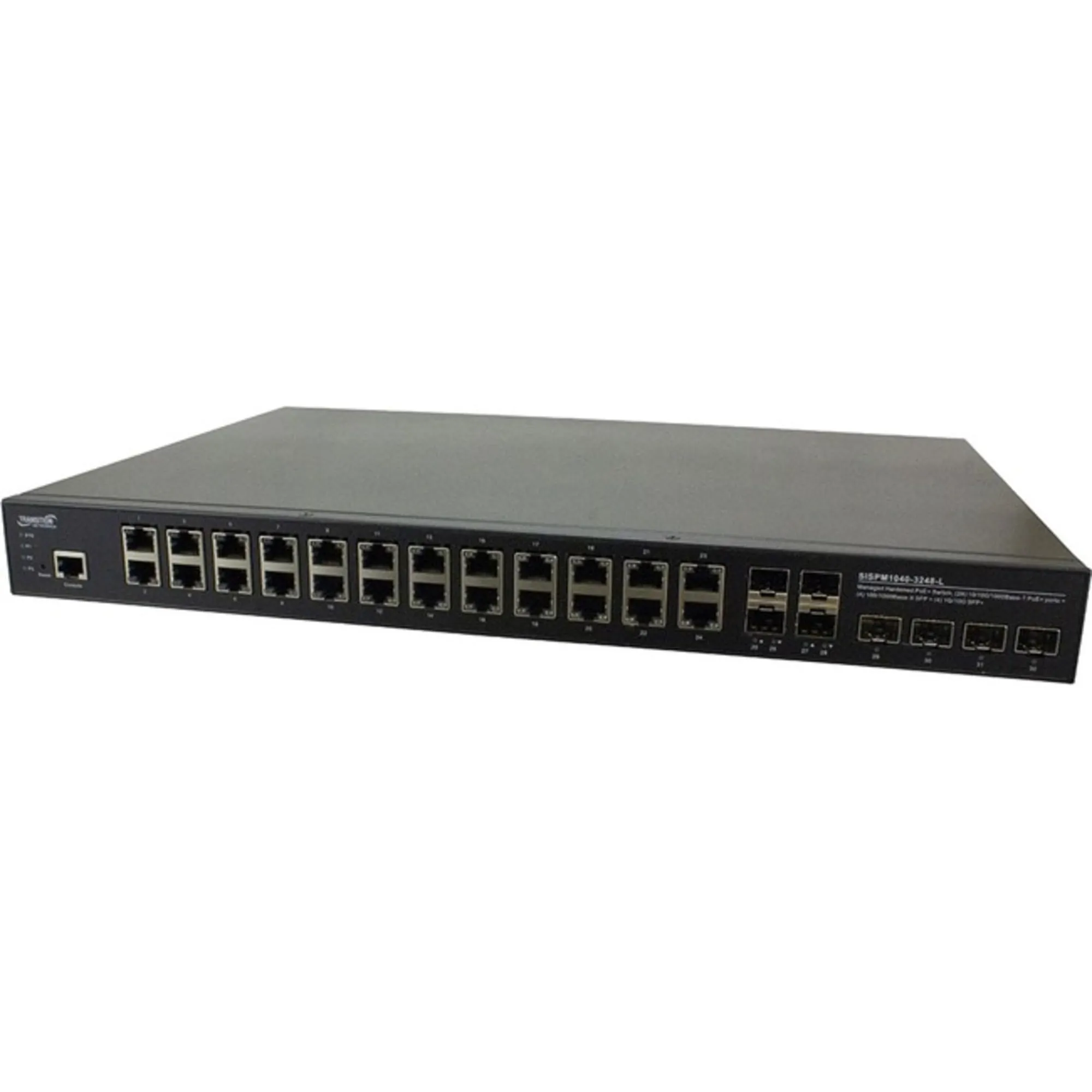Lantronix SISPM1040-3248-L-NA — MANAGED HARDENED POE+ SWITCH, (24) 10/100/1000BASE-T POE+, (4) 100/1000 SFP, (4)