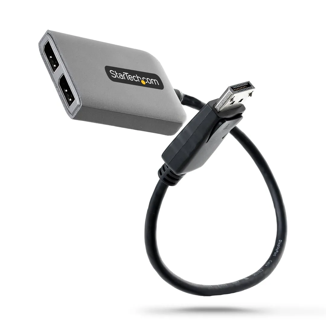 STARTECH MST14DP122DP — DISPLAYPORT TO DUAL-DP MST HUB FOR 2X 4K 60HZ DISPLAYS; DISCRETE GPUS/11TH GEN A