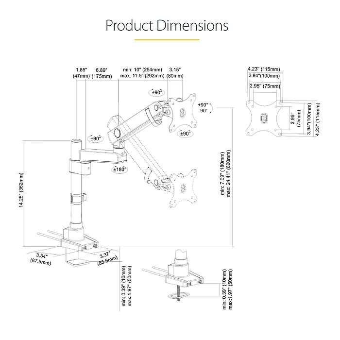 STARTECH-ARMPIVOT2USB3