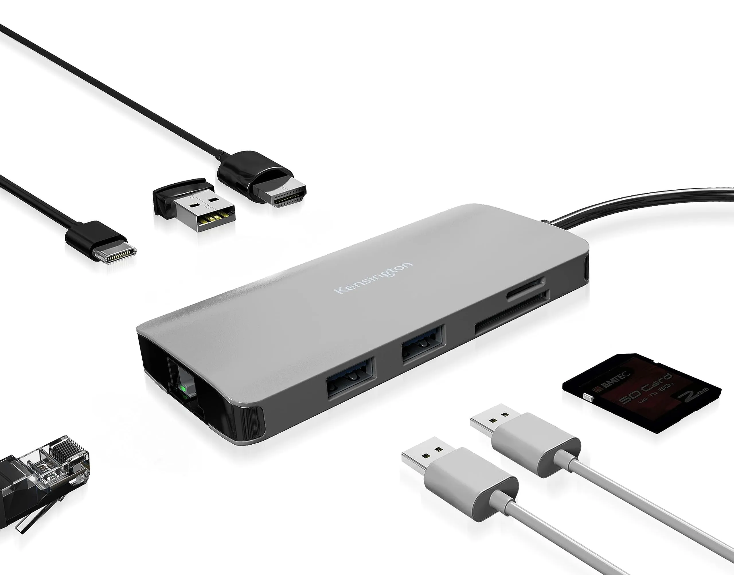 KENSINGTON K33820WW — UH1400P USB-C 8-IN-1 DRIVERLESS MOBILE HUB