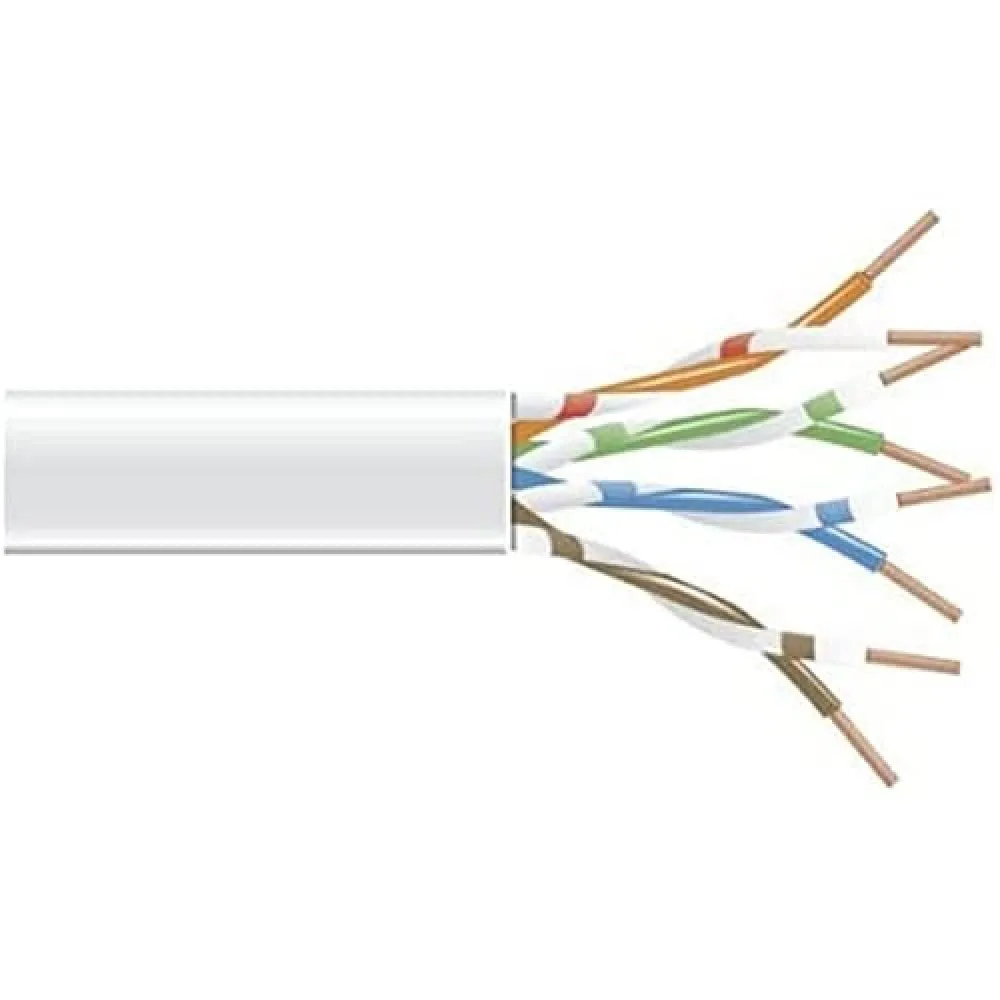 BLACK BOX CORPORATION EVNSL0650A-1000 — CAT6 550-MHZ STRANDED ETHERNET BULK CABLE - UNSHIELDED (UTP), CM PVC, WHITE, 100