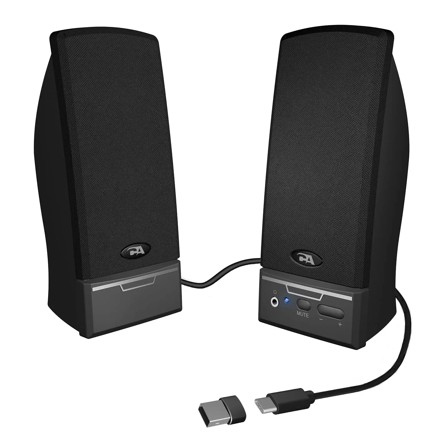 Cyber Acoustics CA-2014USB — Compact USB Desktop Speaker System with LED Indicators