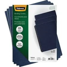 FELLOWES FEL 52113 — Fellowes Expressions Oversize Linen Presentation Covers - 11.3" Height x 8.8" Width x 0.1" Depth - For Letter 8 1/2" x 11" Sheet - Navy - Linen - 200 / Pack