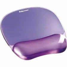 FELLOWES FEL 91441 — Fellowes Crystals Gel Mousepad/Wrist Rest - 0.75" x 7.88" x 9.19" Dimension - Purple - Rubber, Gel - Stain Resistant, Skid Proof - 1 Each