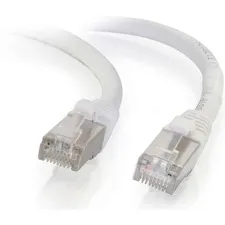 C2G CGO 00925 — C2G 14ft Cat6 Snagless Shielded (STP) Network Patch Cable - White - 14 ft Category 6 Network Cable for Network Device - First End: 1 x RJ-45 Network - Male - Second End: 1 x RJ-45 Network - Male - Patch Cable - Shielding - Gold, Nickel Plated Connector - White - 1 Each