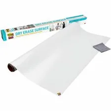 3M DEF6X4 — Post-it® Self-Stick Dry-Erase Film Surface - 48" (4 ft) Width x 72" (6 ft) Length - White Film - Rectangle - Flexible, Stain Resistant, Self-stick - 1 / Pack