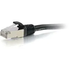 C2G CGO 00824 — C2G 35ft Cat6 Snagless Shielded (STP) Ethernet Network Patch Cable - Black - 35 ft Category 6 Network Cable for Network Device - First End: 1 x RJ-45 Network - Male - Second End: 1 x RJ-45 Network - Male - Patch Cable - Shielding - Gold, Nickel Plated Connector - Black - 1 Each