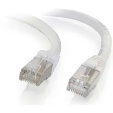 C2G CGO 00920 — C2G 7ft Cat6 Snagless Shielded (STP) Ethernet Network Patch Cable - White - 7 ft Category 6 Network Cable for Network Device - First End: 1 x RJ-45 Network - Male - Second End: 1 x RJ-45 Network - Male - Patch Cable - Shielding - Gold, Nickel Plated Connector - White - 1 Each