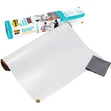 3M DEF3X2 — Post-it® Self-Stick Dry-Erase Film Surface - White Surface - 24" (2 ft) Width x 36" (3 ft) Length - White Film - Rectangle - Flexible, Stain Resistant, Self-stick - 1 / Pack
