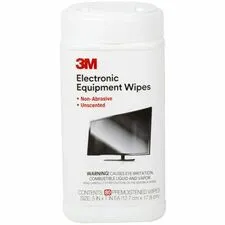 3M MMM CL610 — 3M Premoistened Electronic Cleaning Wipes - Pre-moistened, Anti-static - Aqua - 80Tub - 1 Each