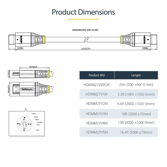 STARTECH-HDMM21V50CM