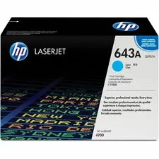 HP Q5951A — HP 643A (Q5951A) Toner Cartridge - Single Pack - Laser - Standard Yield - 10000 Pages - Cyan - 1 Each