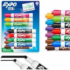 Newell Brands SAN 80699A — Expo Dry Erase Markers - Chisel Marker Point - Assorted Ink - Dry - 12 / Set