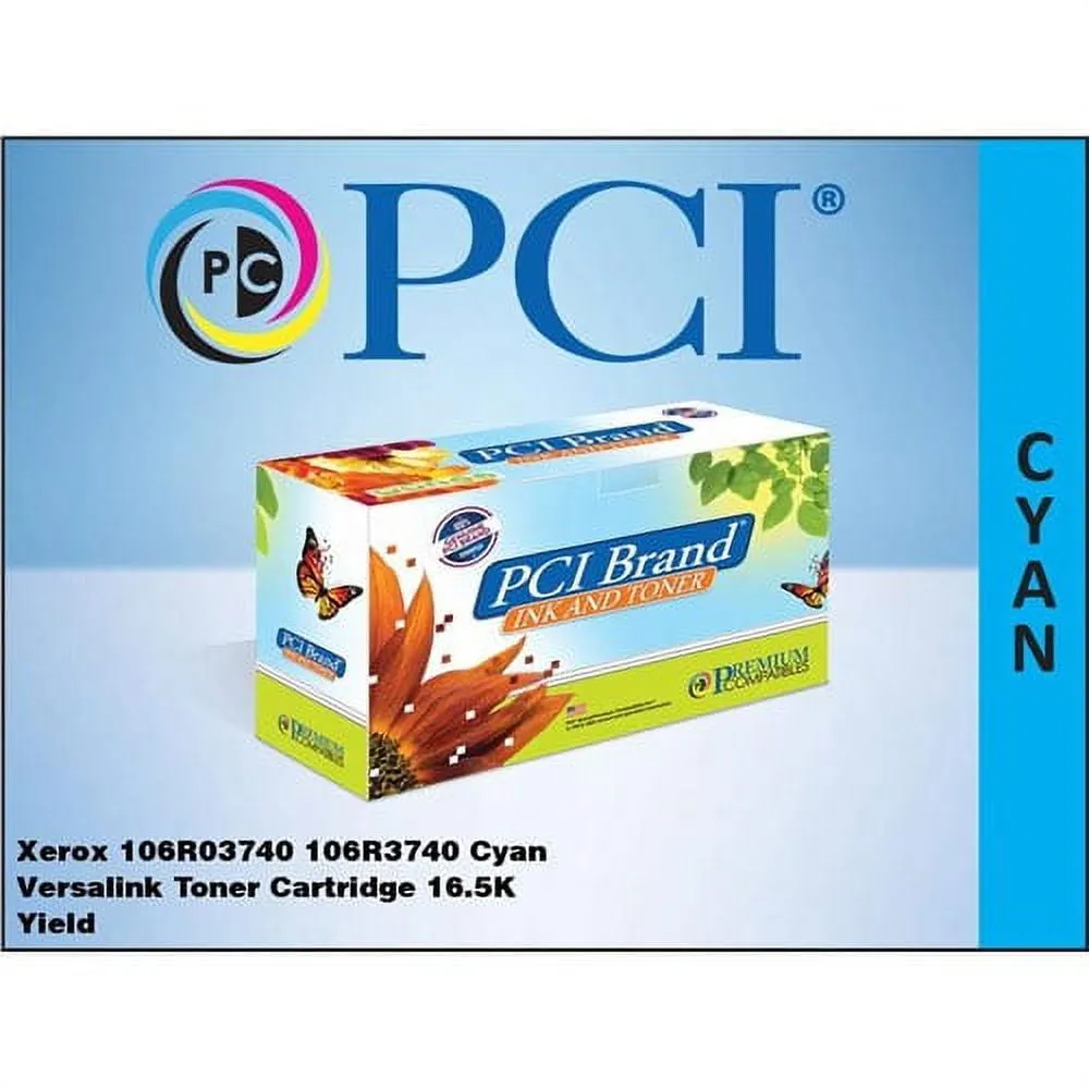 PCI 106R03740-PCI — PCI BRAND XEROX 106R03740 106R3740 XXL CYAN TONER CARTRIDGE 16500 PAGE EXTRA HIG