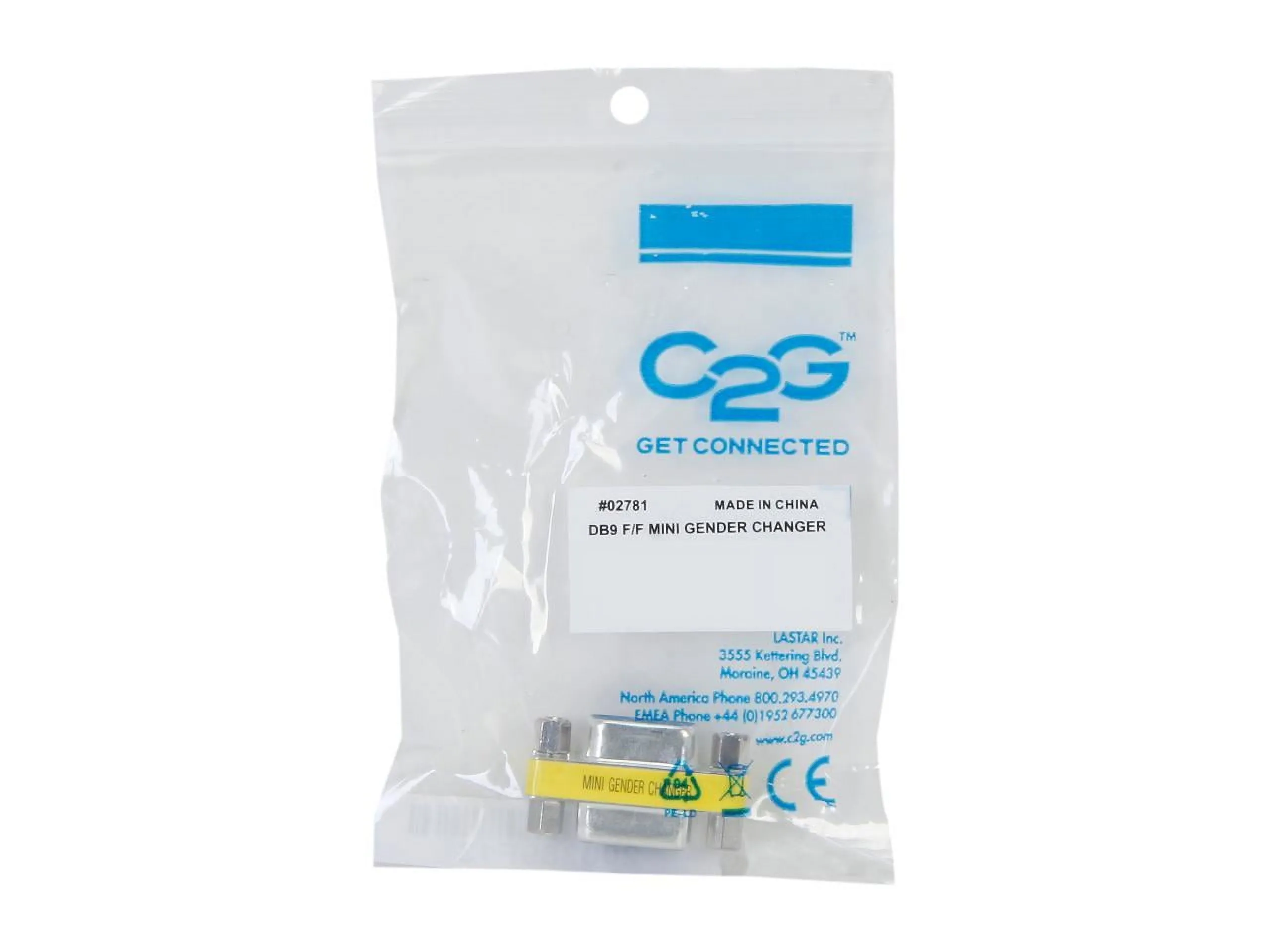 LEGRAND 02781 — CABLES TO GO 02781 DB9 F/F SERIAL RS232 MINI GENDER CHANGER (COUPLER) - CHANGES