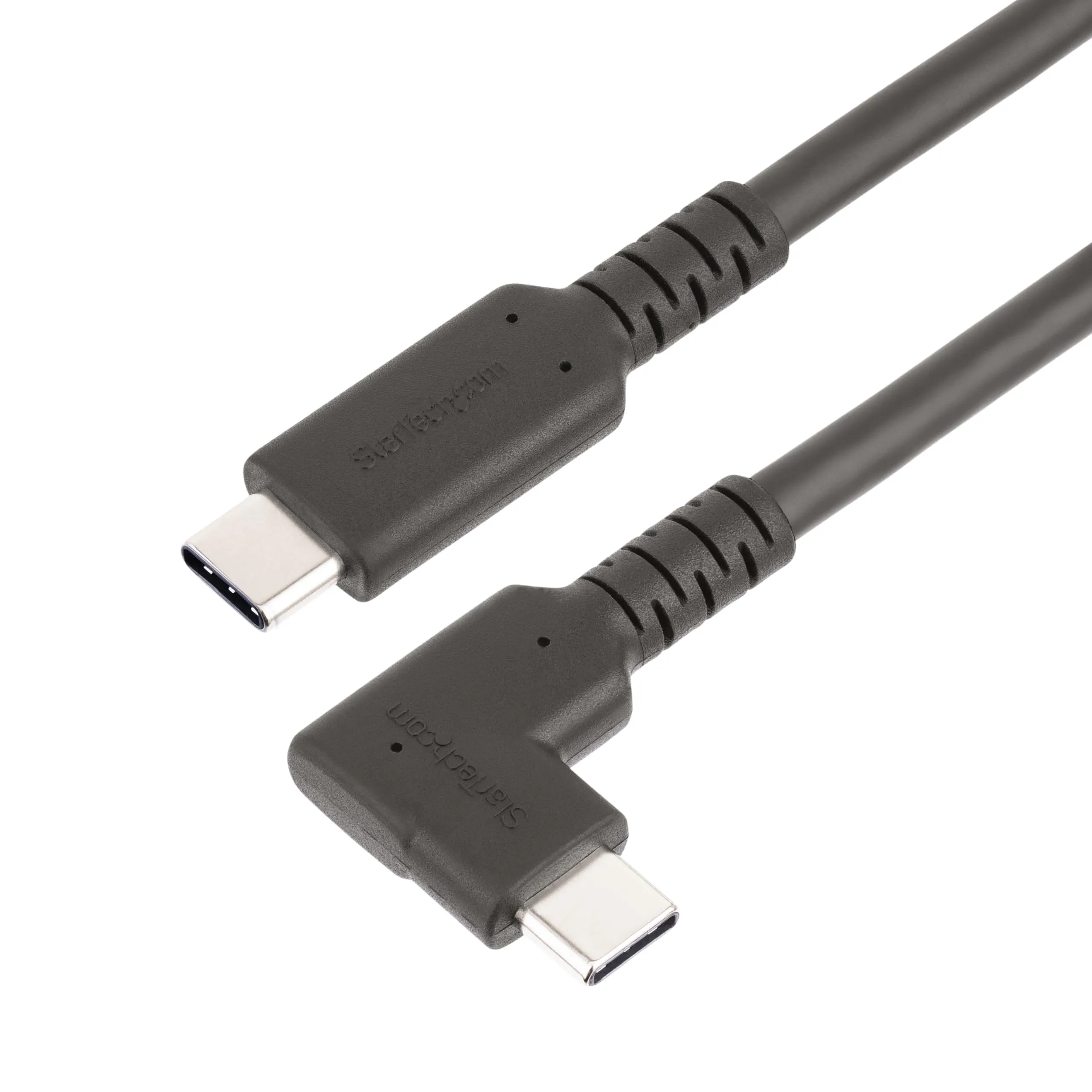 STARTECH RUSB315CC2MBR — 6FT (2M) RUGGED RIGHT ANGLE USB-C CABLE, USB 5 GBPS, USB C TO C DATA TRANSFER CA