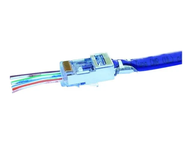 PLATINUM TOOLS 105022 — EZ-RJ45 SHIELDED, EXTERNAL GROUND. PKG 100PC/BAG.