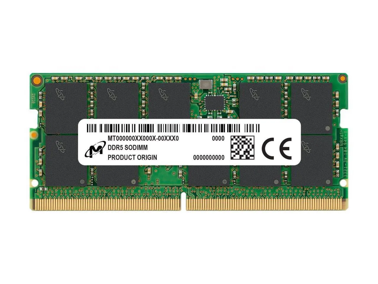 Crucial MTC20C2085S1TC48BA1R — Crucial 32GB DDR5 ECC SODIMM 4800MHz CL40 Memory Module