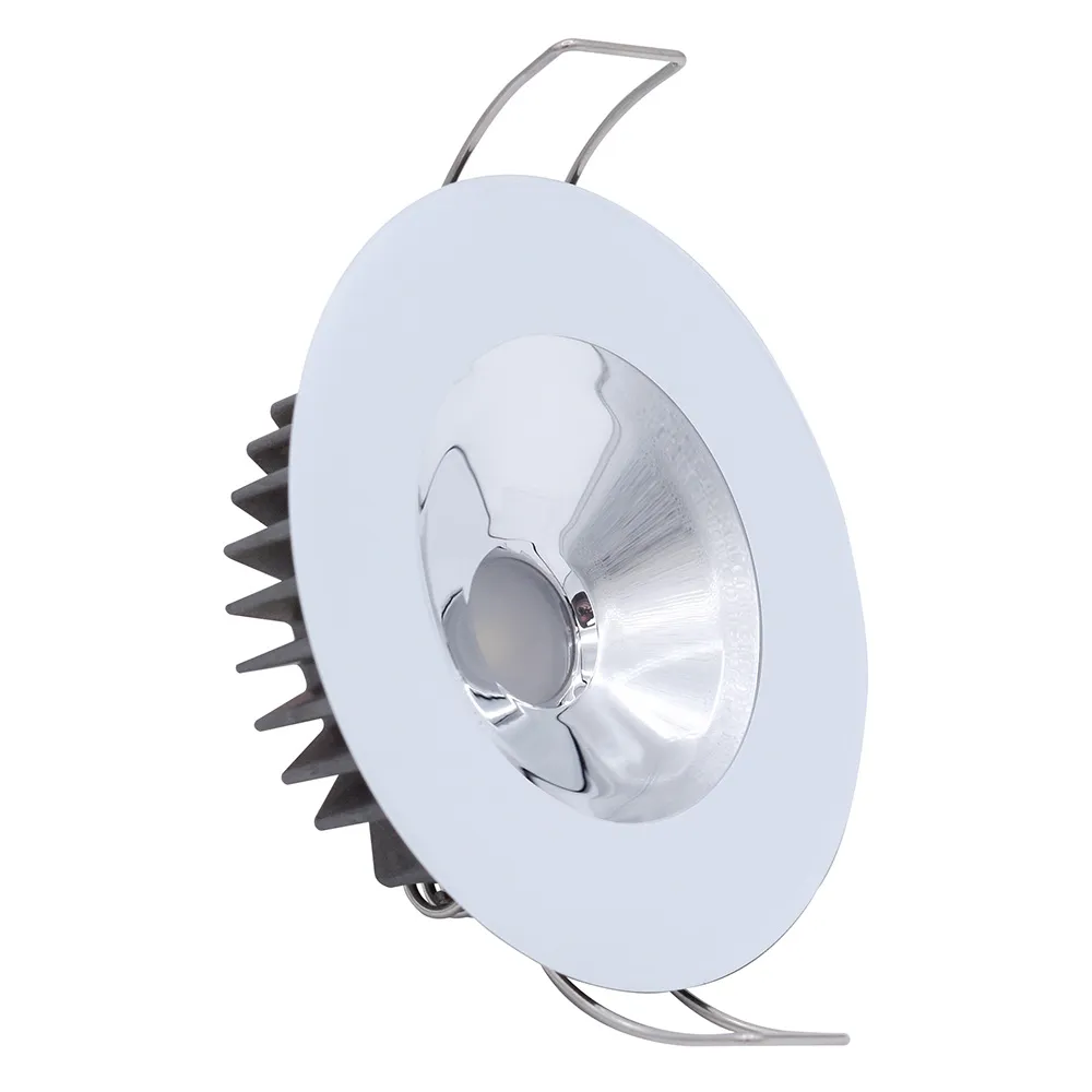 Lumitec 117133 — Lumitec Illusion Flush Mount LED Down Light - White - Non-Dimming - White Housing - Chrome Reflector