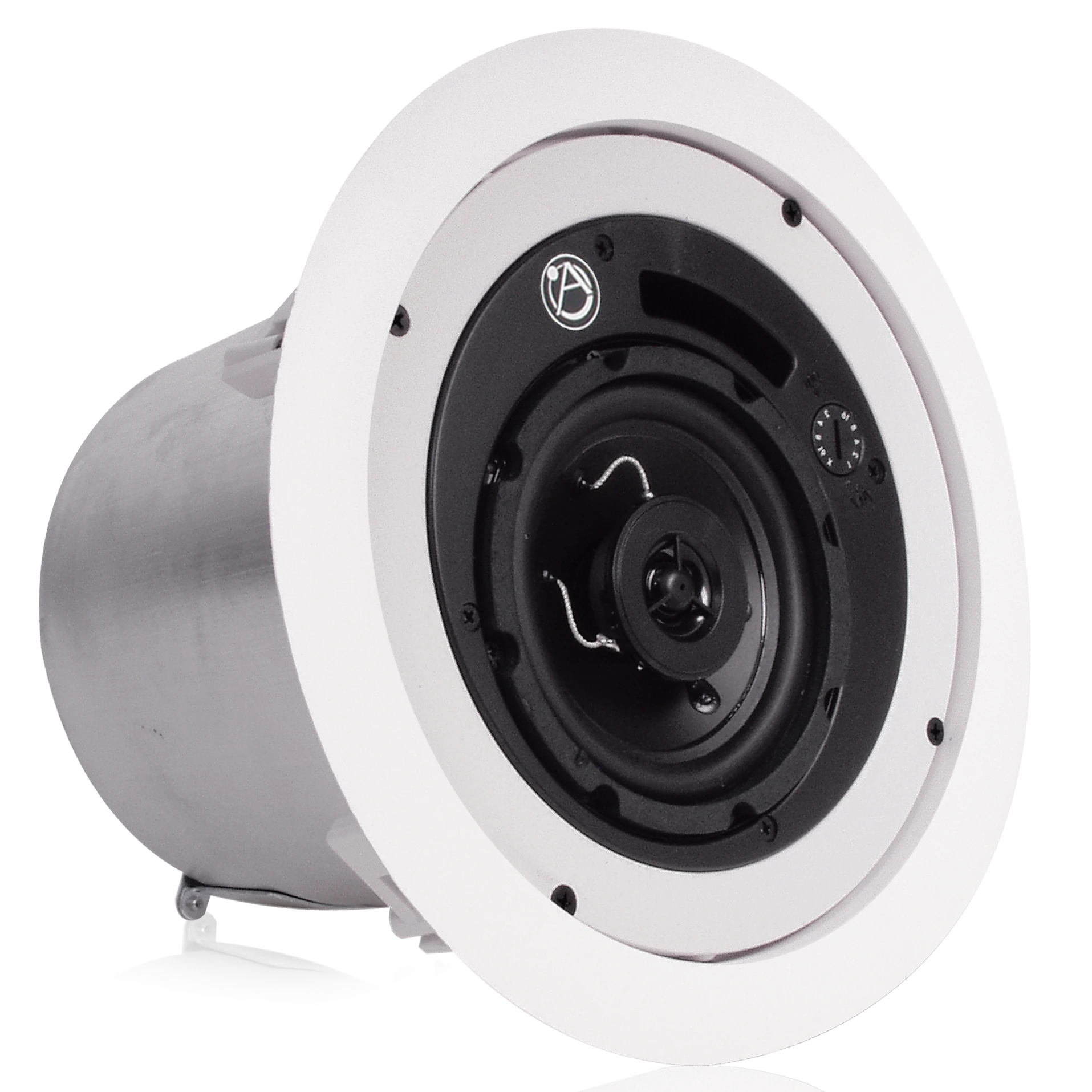 ATLASIED 0050-0674 — 4" In-Ceiling Coaxial Speaker System with 8 Ohm Bypass