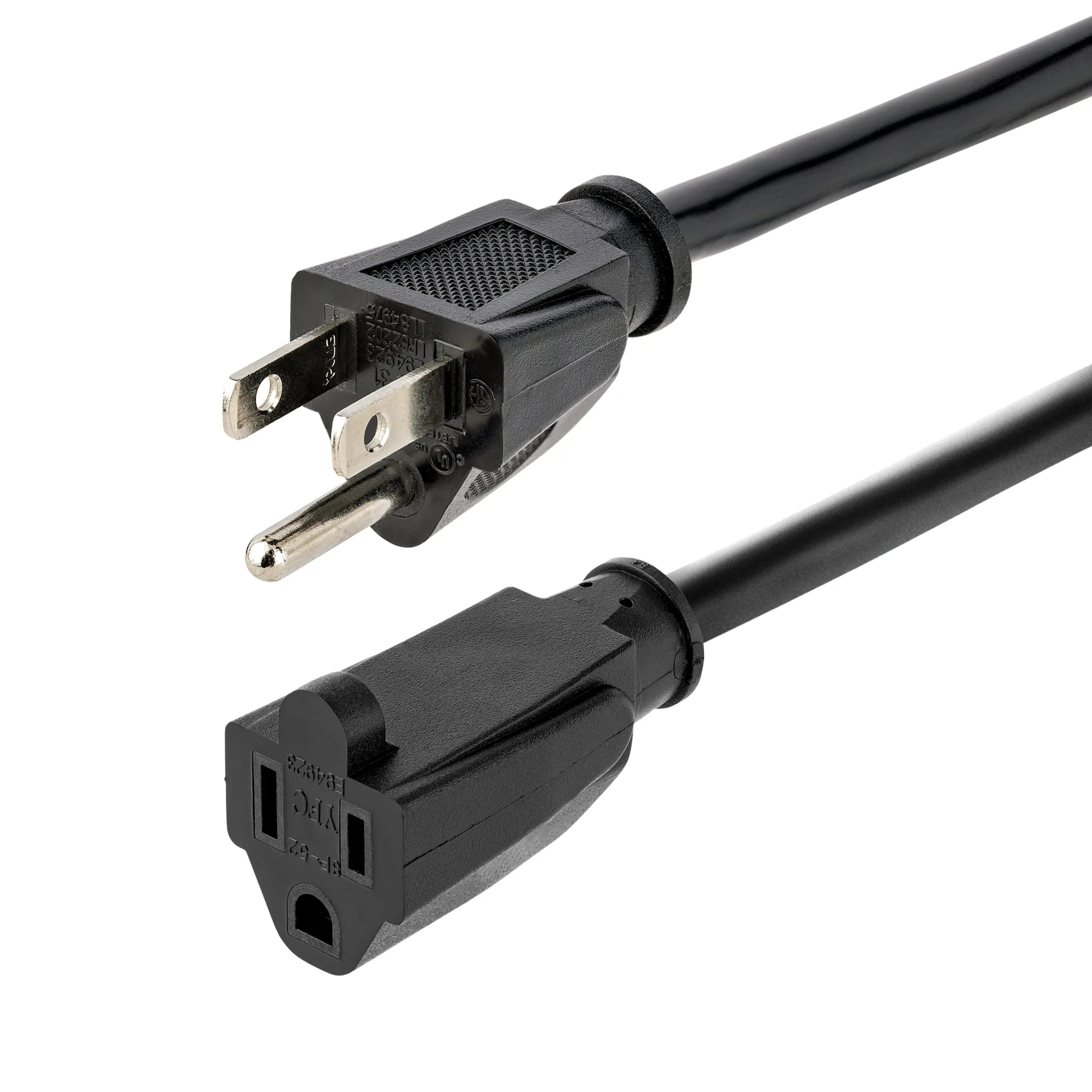 STARTECH HX-15F-POWER-CORD — 15FT (4.5M) HEAVY DUTY EXTENSION CORD, NEMA 5 15P TO NEMA 5 15R EXTENSION CORD,