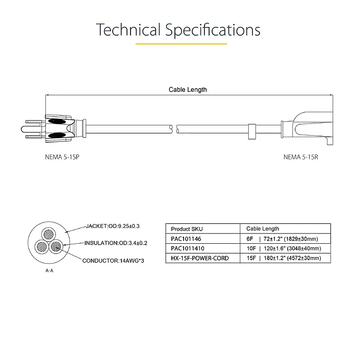STARTECH-HX-15F-POWER-CORD
