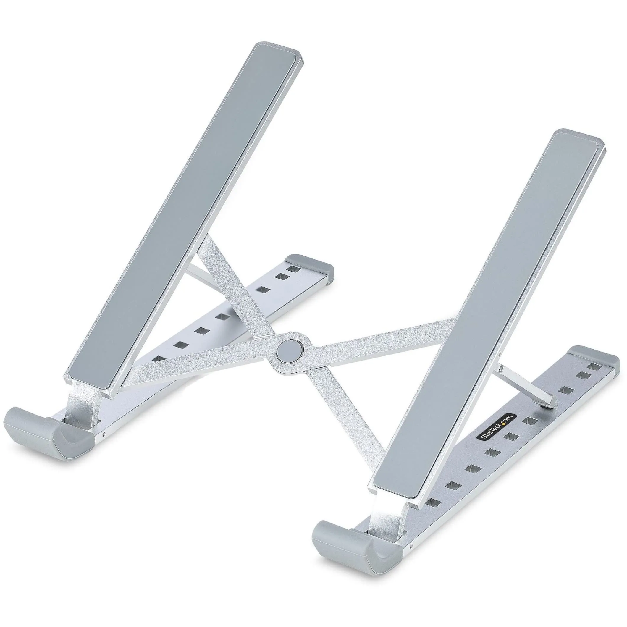 STARTECH LAPTOP-RISER-BAR — FOLDABLE LAPTOP RISER STAND, PORTABLE HEIGHT ADJUSTABLE ERGONOMIC LAPTOP STAND,