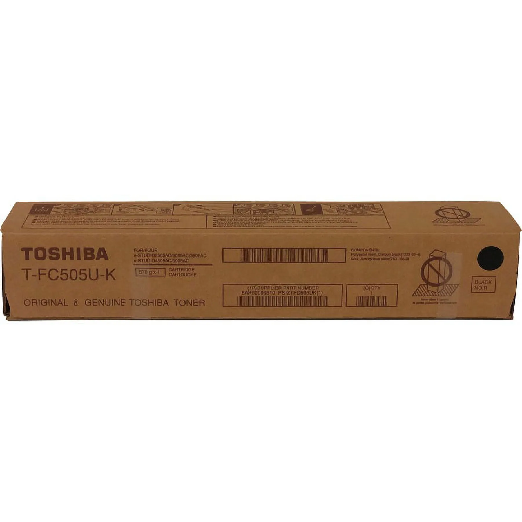 TOSHIBA TFC505UK — TOSHIBA TFC505UK BLACK TONER CARTRIDGE FOR USE IN ESTUDIO 2505AC 3005AC 3505AC 4