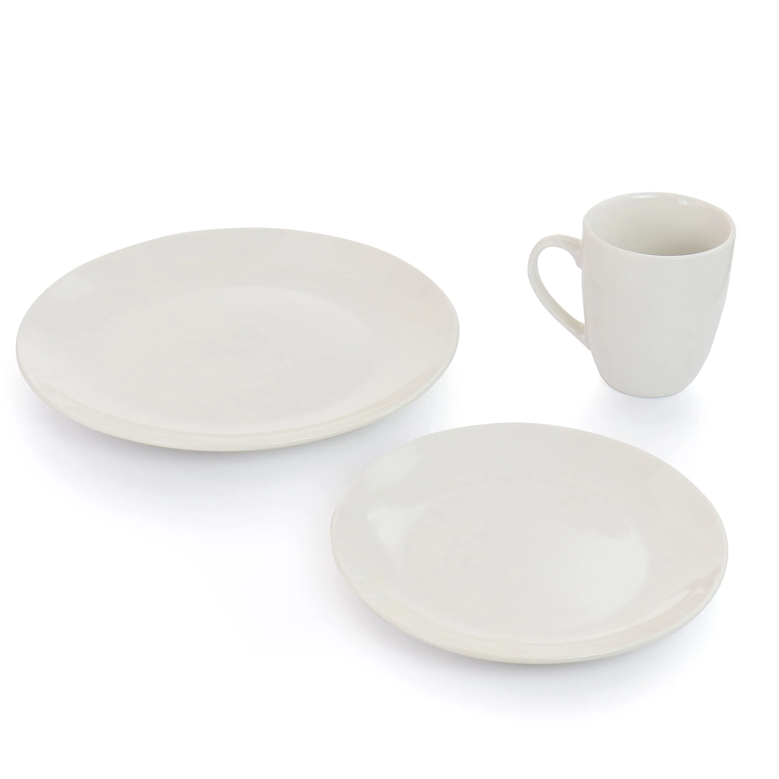 ELAMA EL-IRIS — Elama Iris 32 Piece Porcelain Dinnerware Set with 2 Large Serving Bowls in White
