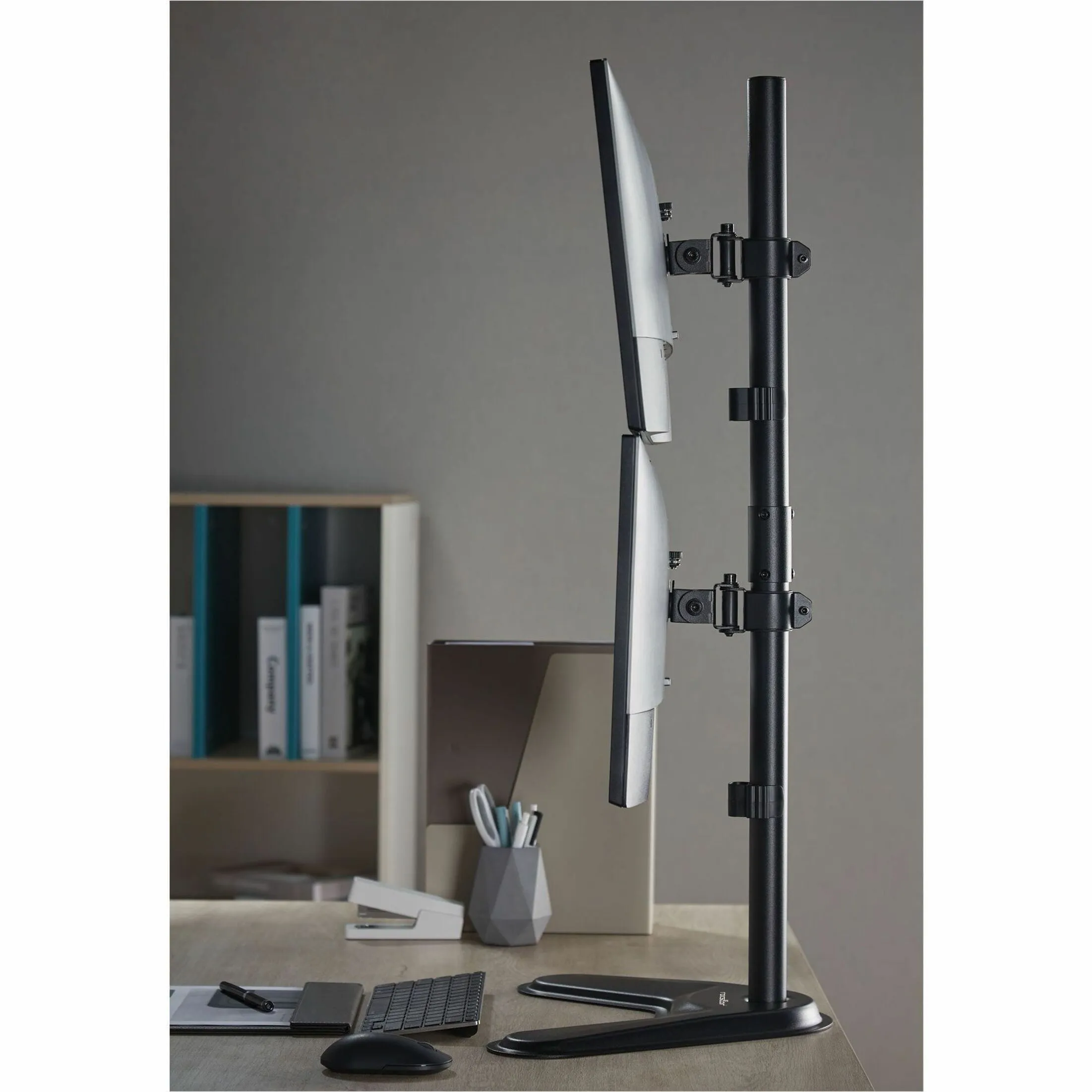 ROCSTOR Y10N009-B1 — ERGOREACH EP7 PREMIUM DUAL SCREEN MONITOR STAND- POLE MOUNT - UP TO TWO 32DISPLA