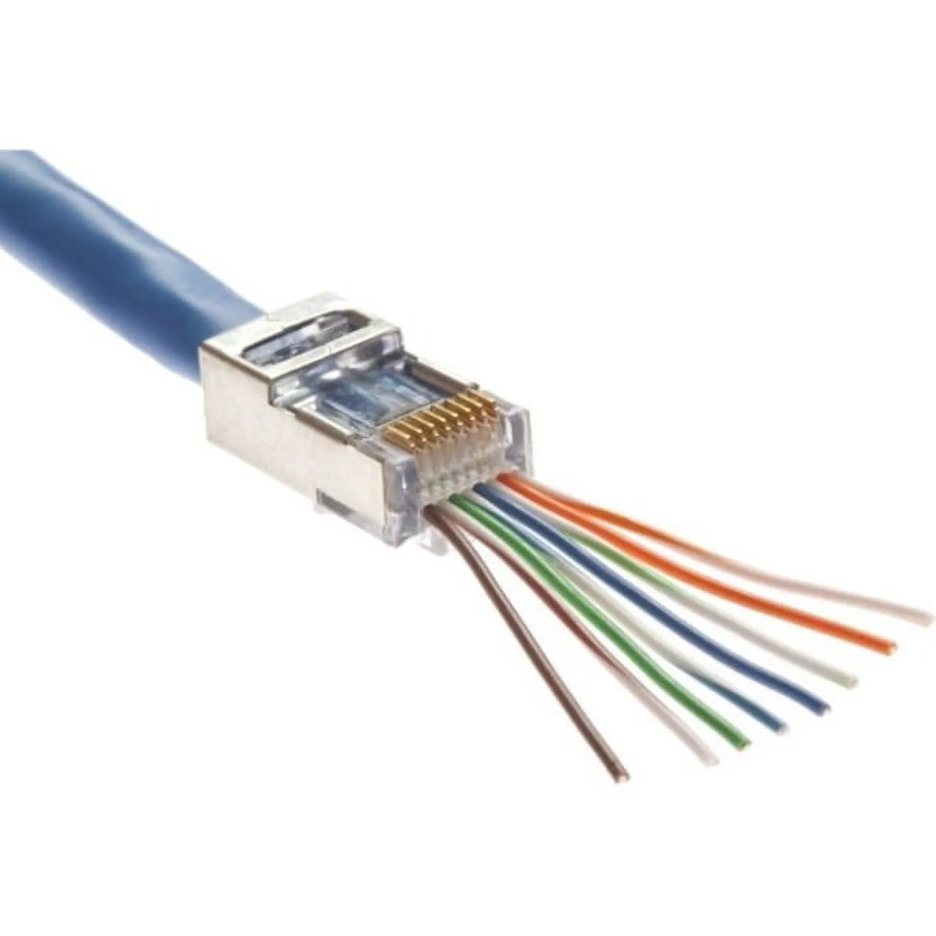 PLATINUM TOOLS 100020C — EZ-RJ45 SHIELDED CAT5E/6, (INTERNAL GROUND). 50/CLAMSHELL.