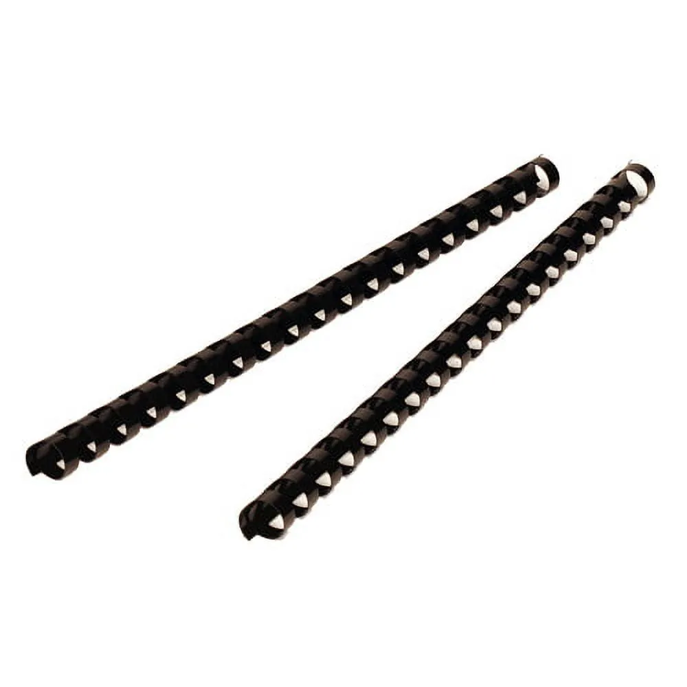 FELLOWES 52366 — BINDING COMBS PLASTIC - BLACK 1/4IN 100P