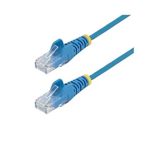 STARTECH N6PAT50BLS — 50FT BLUE SLIM CAT6 ETHERNET CABLE, SNAGLESS, 100W POE, UTP, LSZH, 28AWG BARE CO