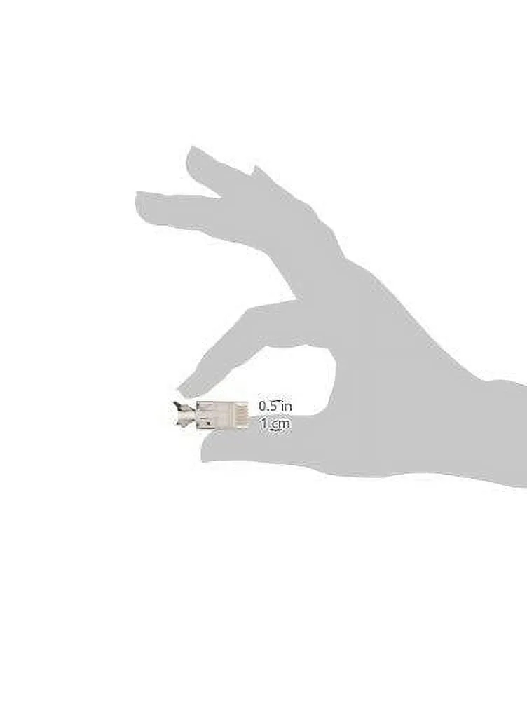 PLATINUM TOOLS 106190 — RJ45 CAT6A 10 GIG SHIELDED CONNECTOR, W/LINER.PKG 100/BAG.