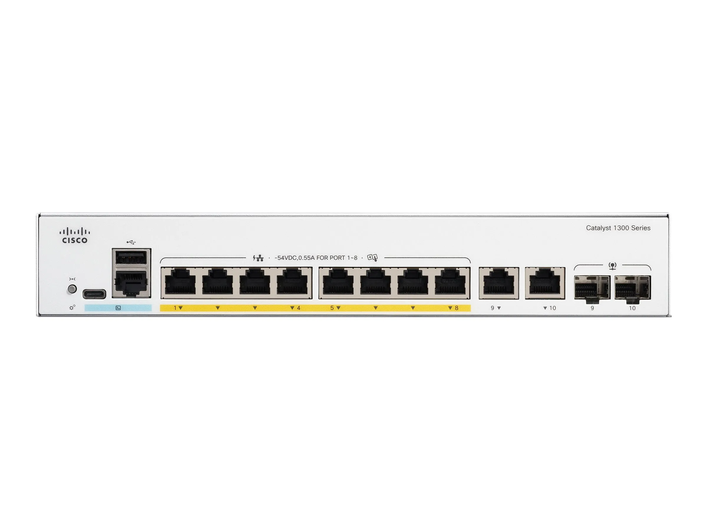 Cisco C1300-8P-E-2G — Catalyst 1300 Series 8-Port Managed PoE Switch