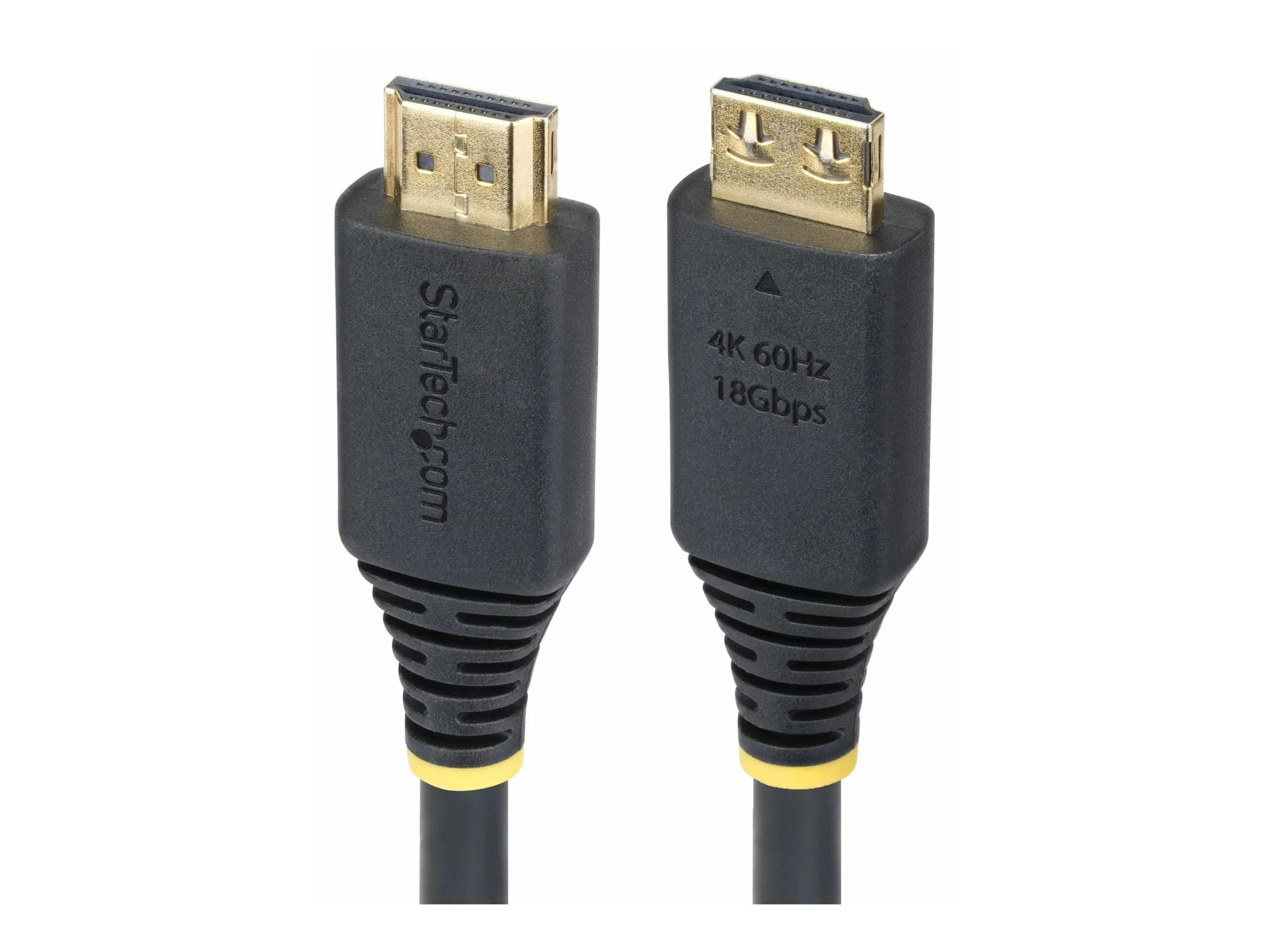 STARTECH HDMI2-CABLE-GRIP-6F — 6FT (1.8M) HIGH SPEED HDMI CABLE WITH GRIPPING CONNECTORS, 4K 60HZ/1440P 144HZ,