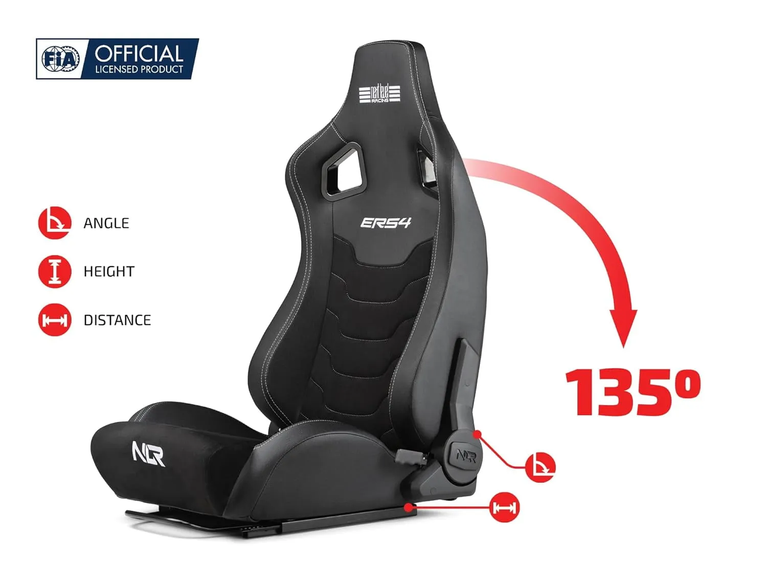 NEXT LEVEL RACING NLR-E053 — ERS4 Elite Leather Suede Reclining Seat