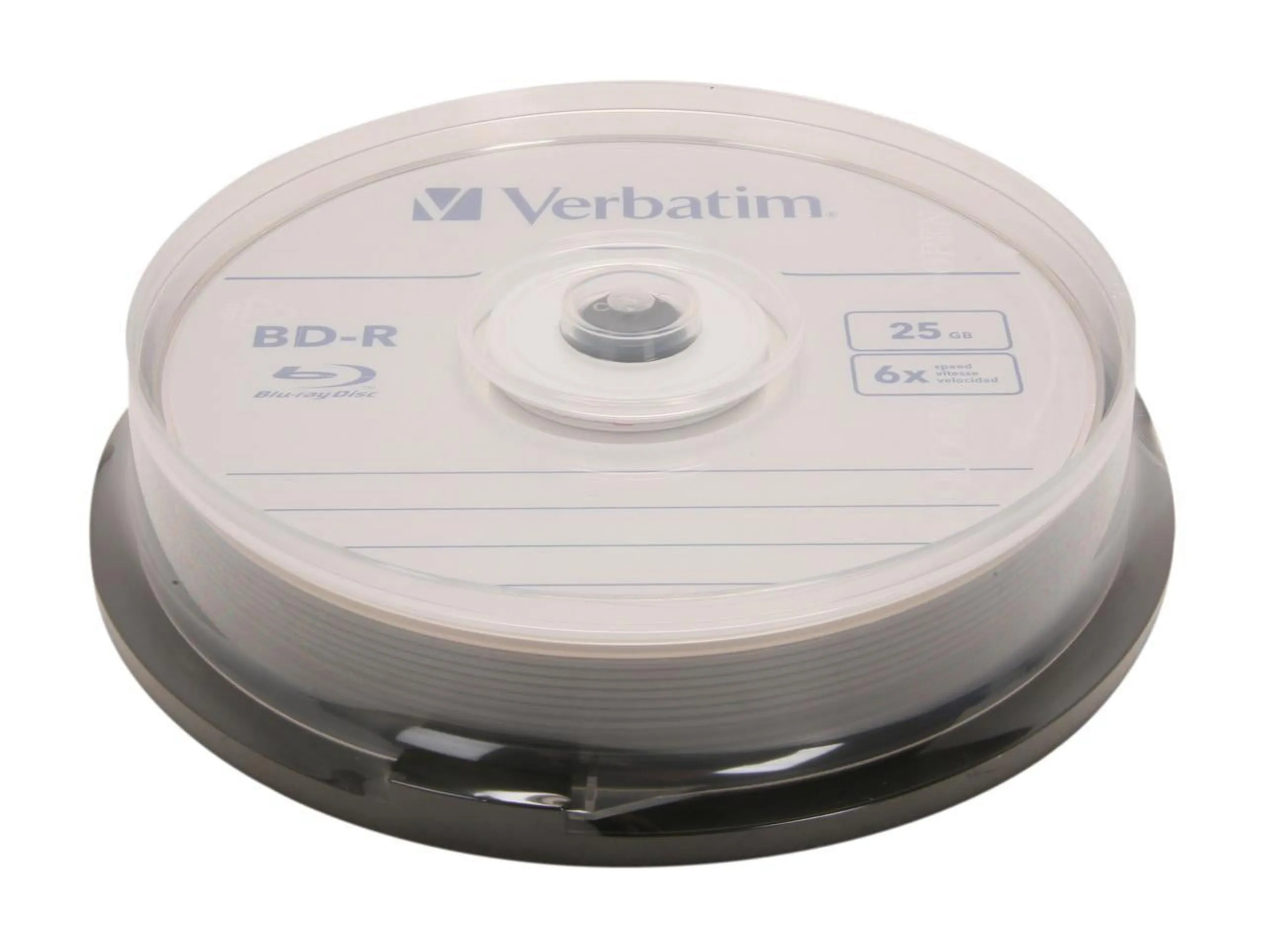 VERBATIM 97238 — VERBATIM BD-R 25GB 16X WITH BRANDED SURFACE-10PK SPINDLE BOX