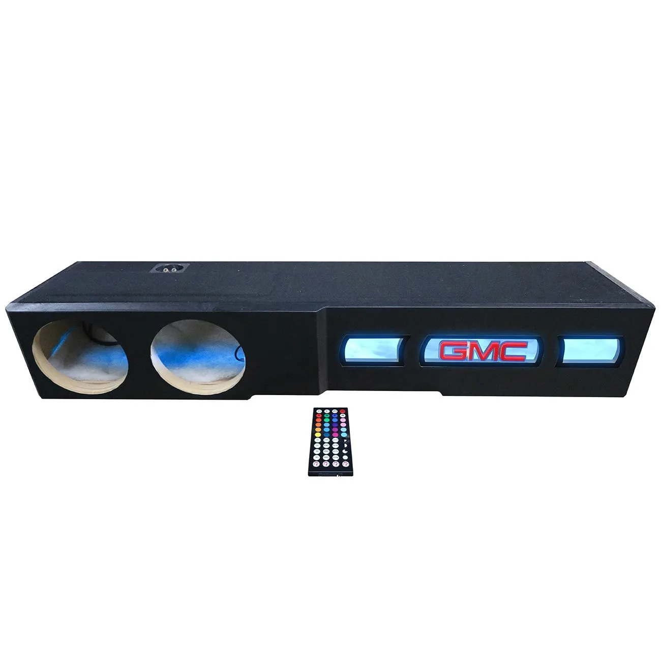Qpower QLGMCFF07208 — Qpower QLUXE Dual 8" Vented Subwoofer Box for GMC Crew Cab
