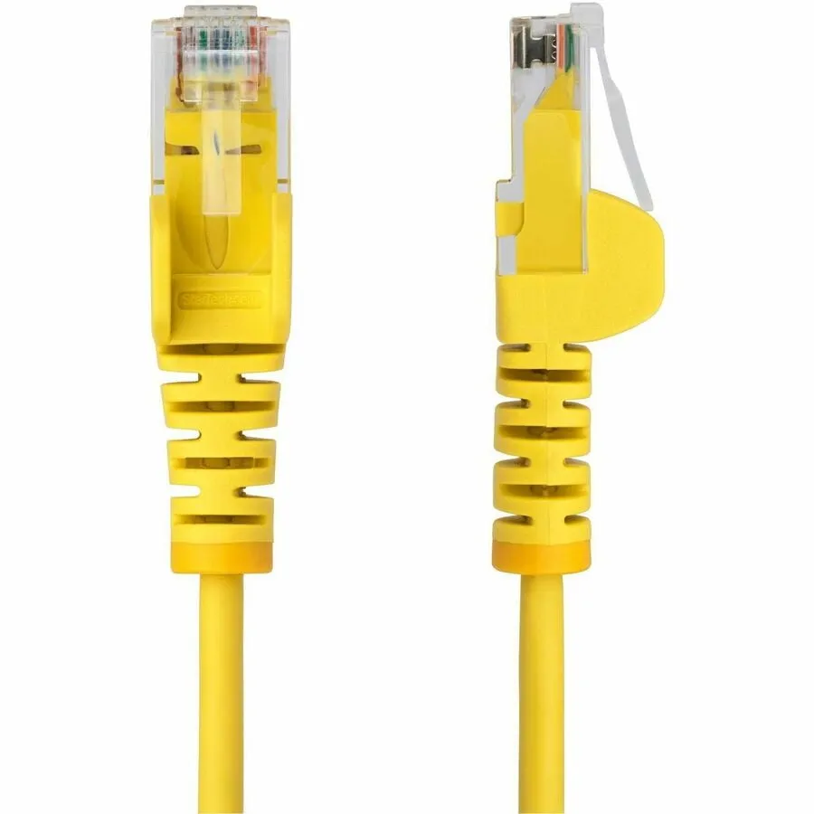 STARTECH N6PAT15YLS — 15FT YELLOW SLIM CAT6 ETHERNET CABLE, SNAGLESS, 100W POE, UTP, LSZH, 28AWG BARE